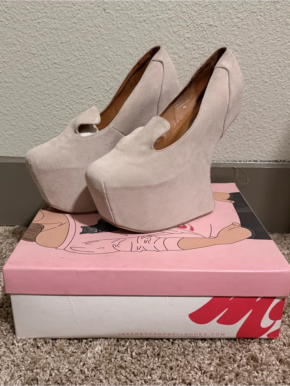 Jeffrey Campbell “Blyke” Suede Platform Heel